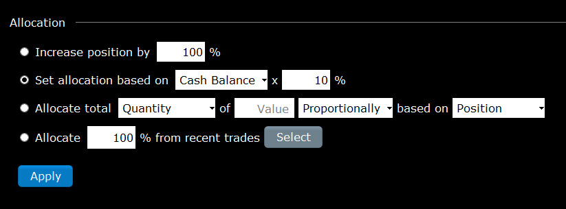 Allocation Close Up