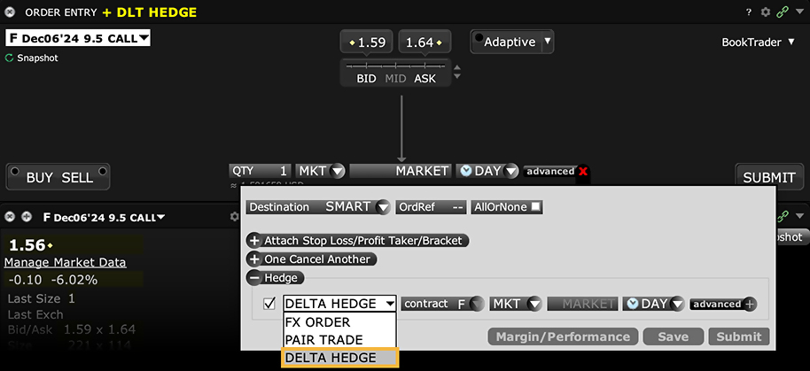 Delta Hedge Order